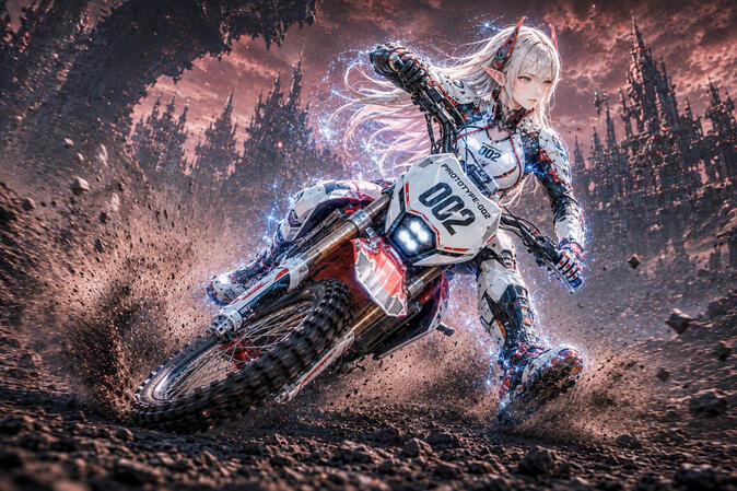 擬人化: YZ250 ヤマハブルー